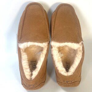 Ugg Ascot Chestnut Suede Men Winter Slippers With Shearling Lining Size 11
